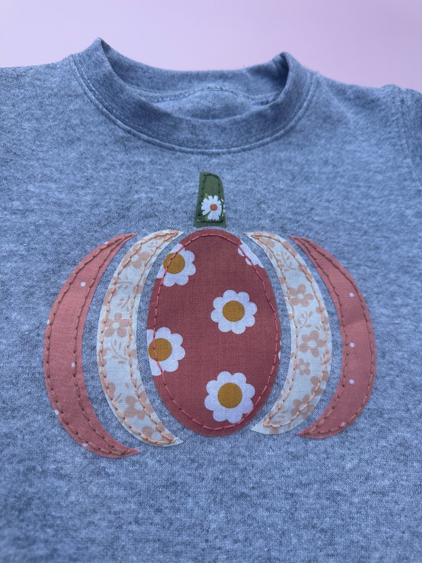 Applique Pumpkin Digital Embroidery Design