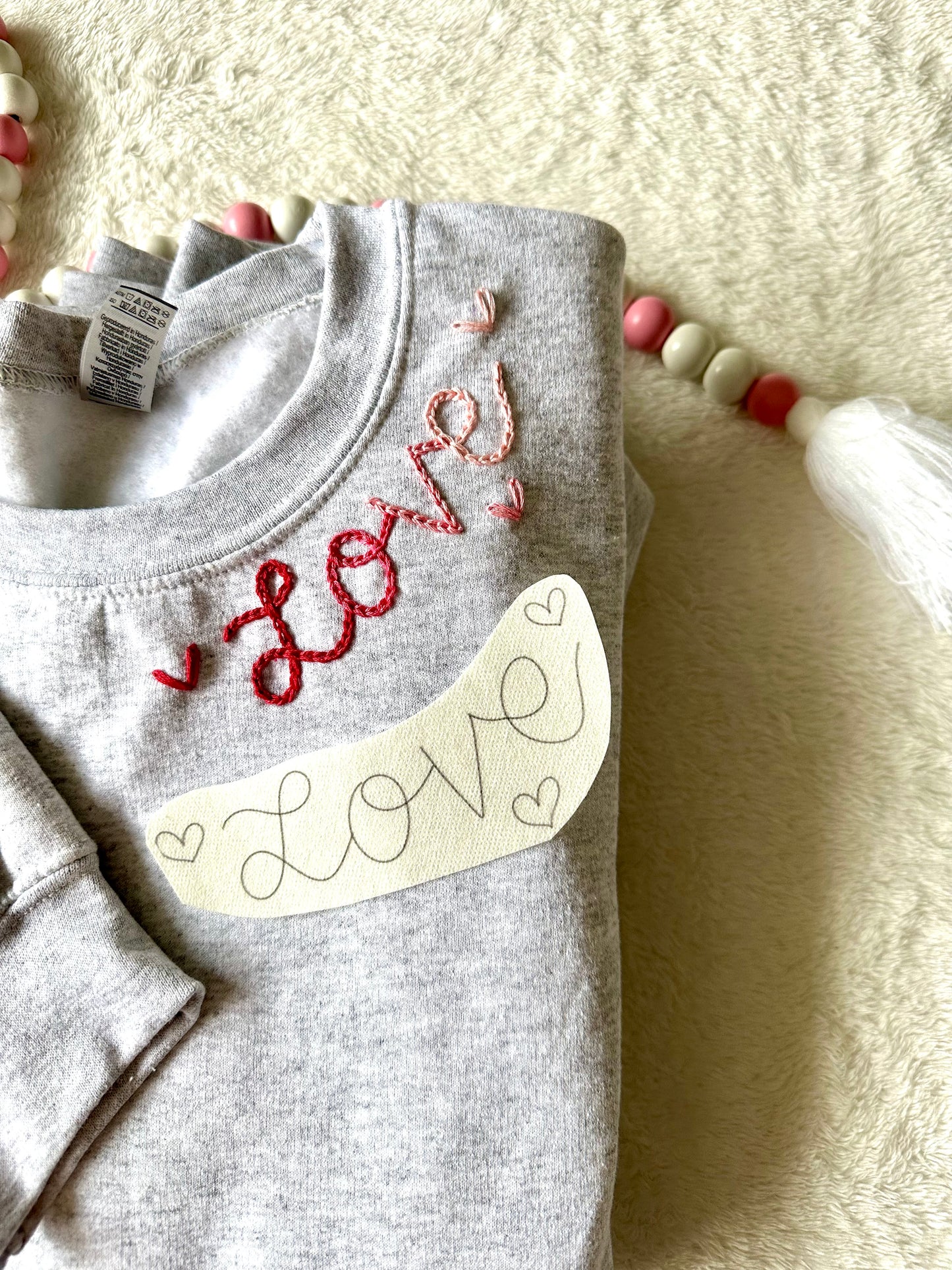Love Digital Embroidery Design- Neckline Design