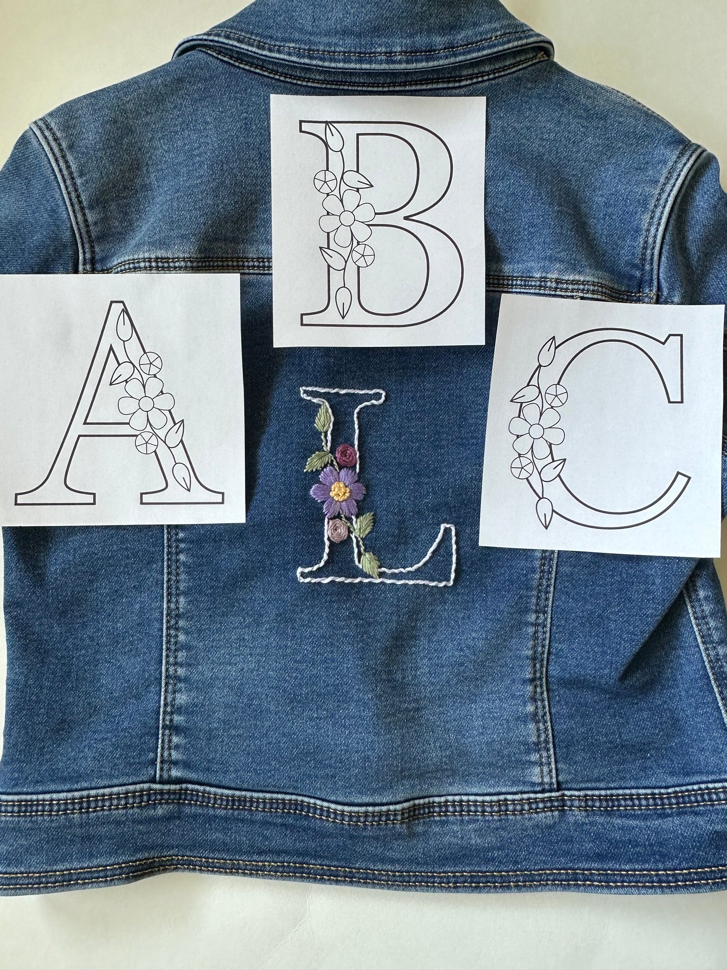 Floral Alphabet Digital Embroidery Design