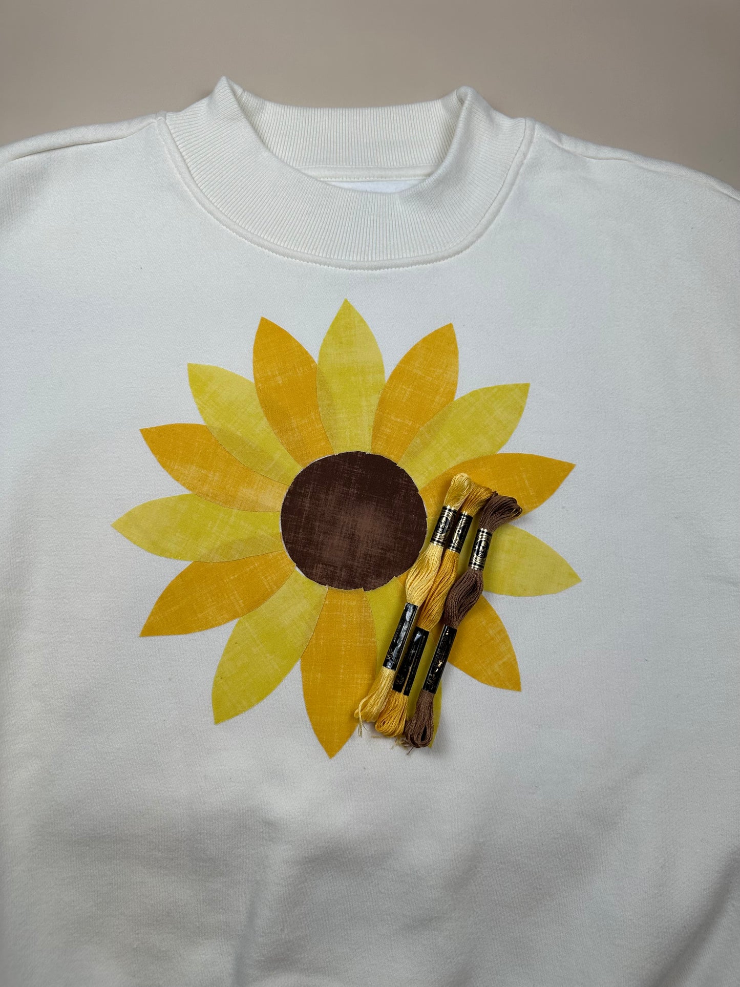 Applique Sunflower Digital Embroidery Design
