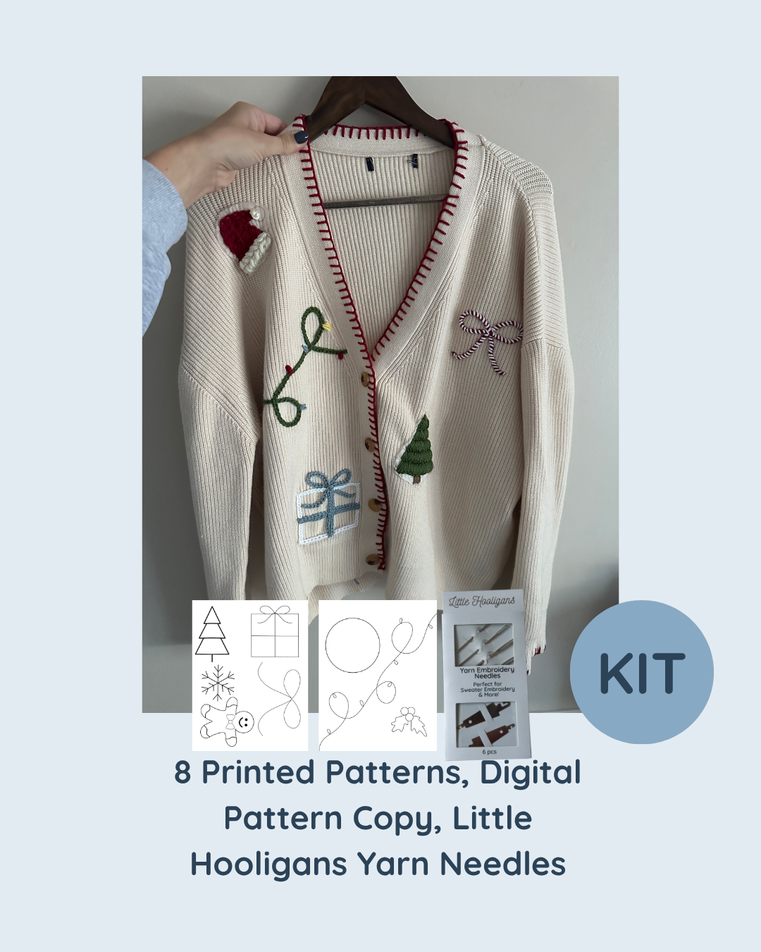 Festive Sweater Printed Patterns + Needles