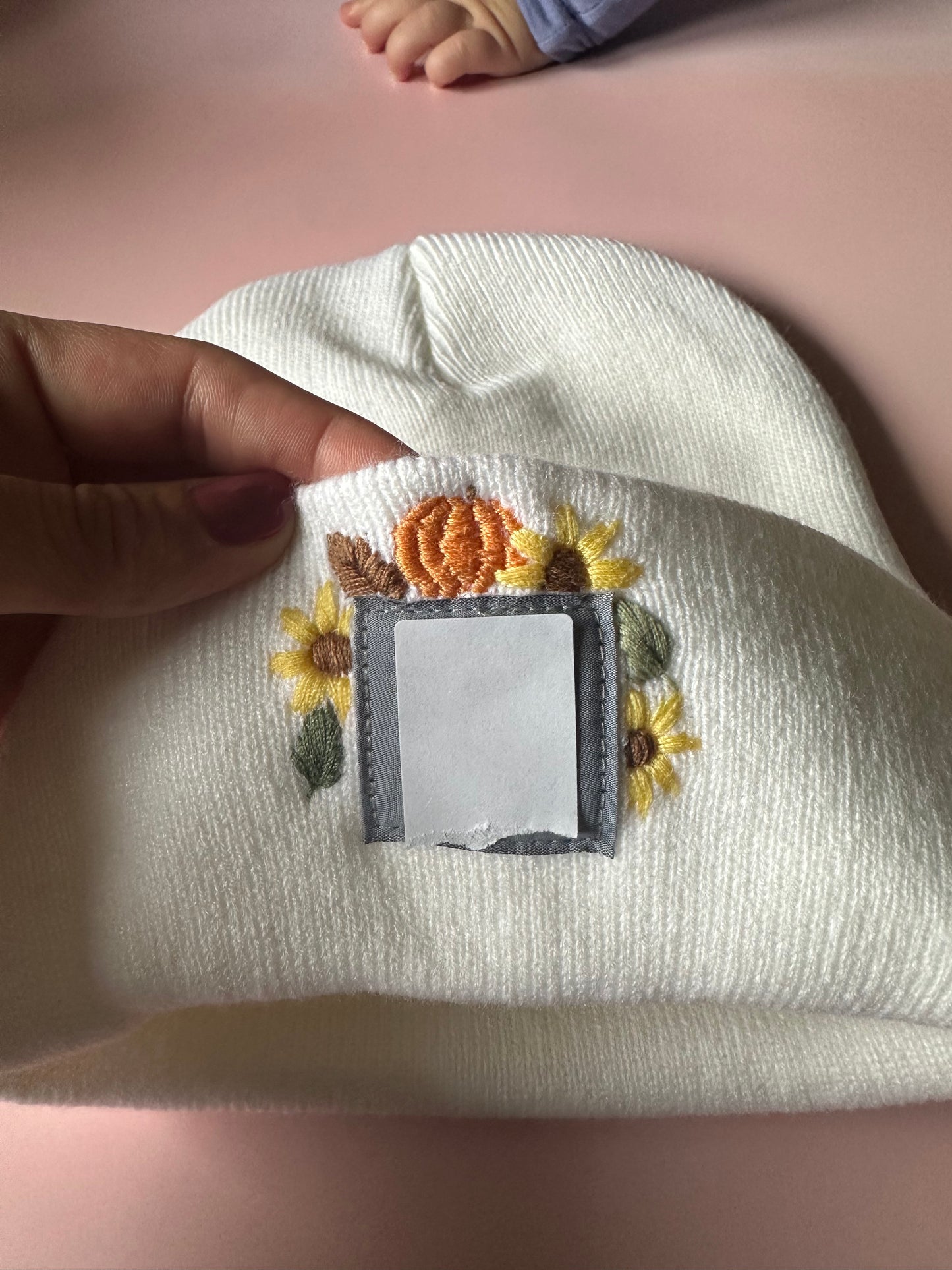 Pumpkin Beanie PDF Embroidery Design