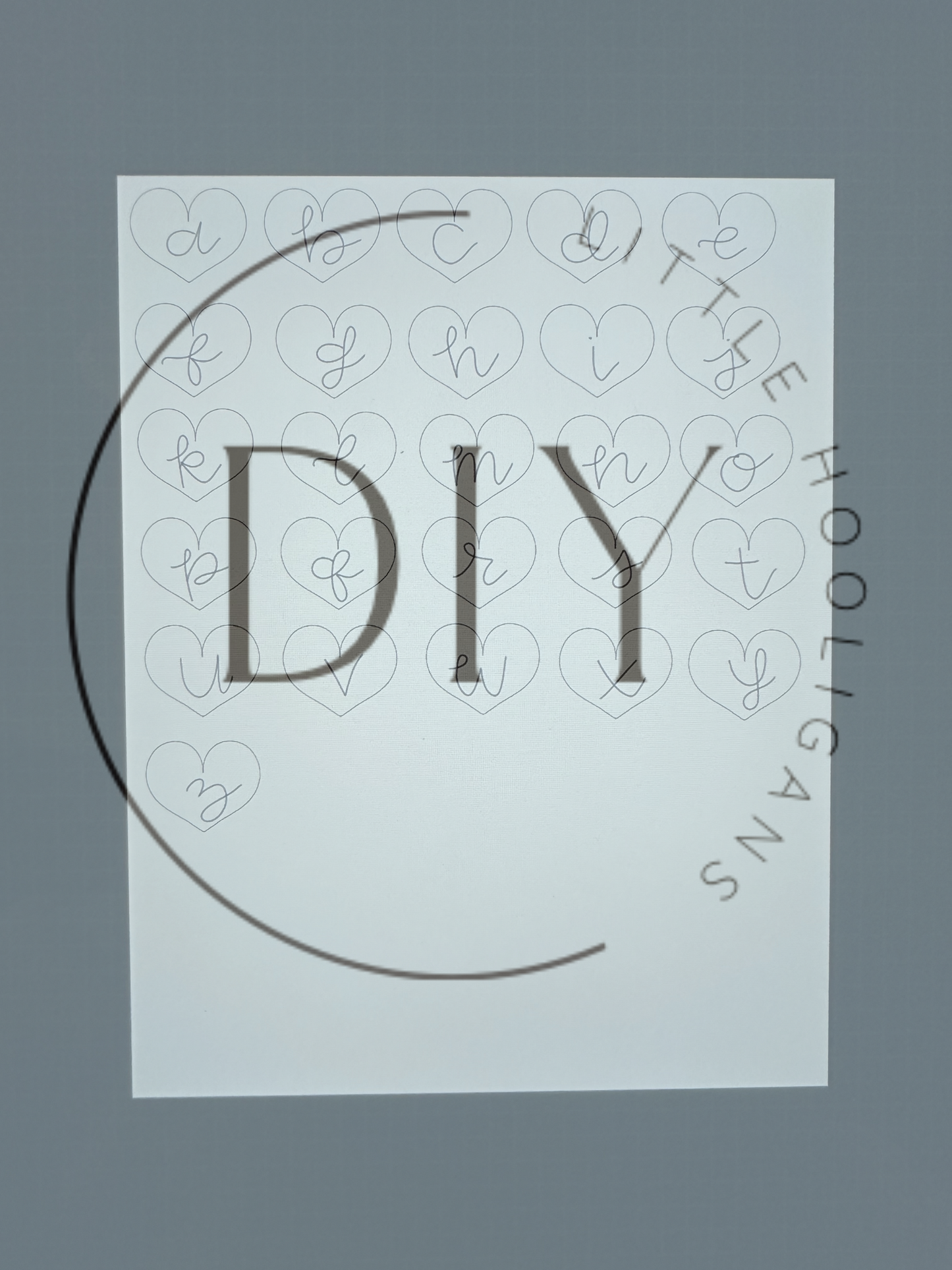 Heart Initials PDF Embroidery Design