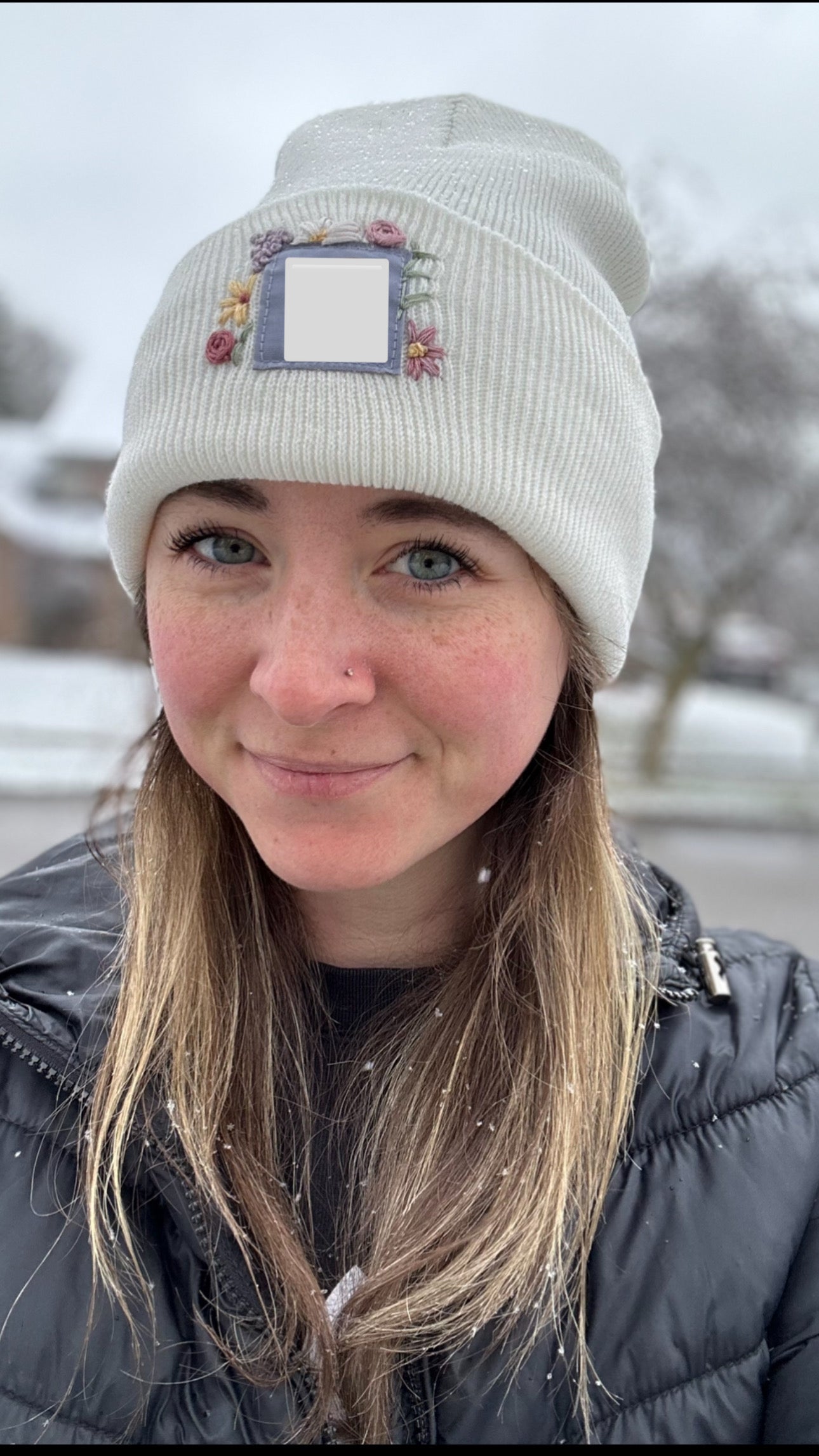 Floral Beanie PDF Embroidery Design