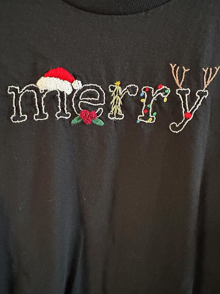 Festive Merry Digital Embroidery Design