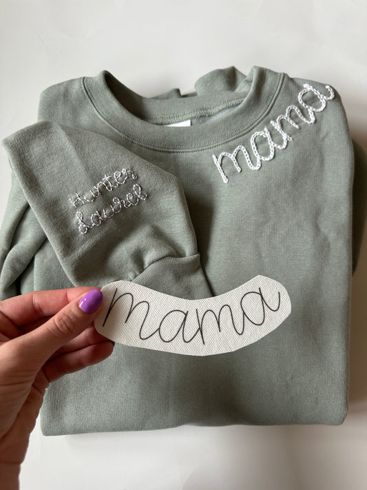 Mama Neckline Digital Embroidery Design