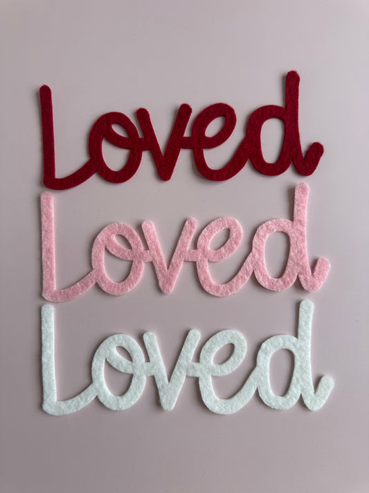 Loved Felt Applique Cutout