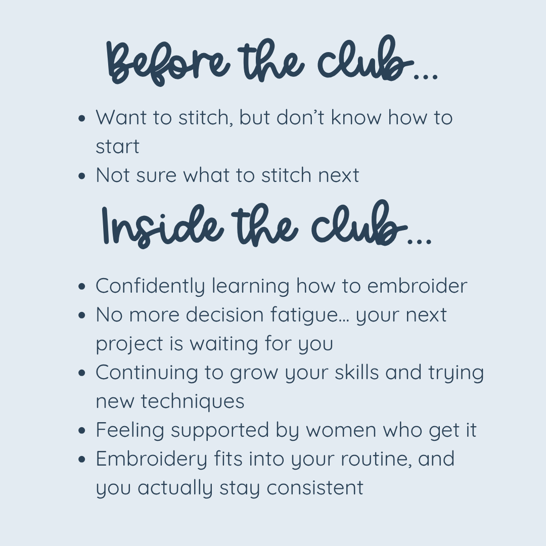 The Stitch Collective: A monthly embroidery club