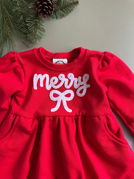 Christmas stitched on clothing