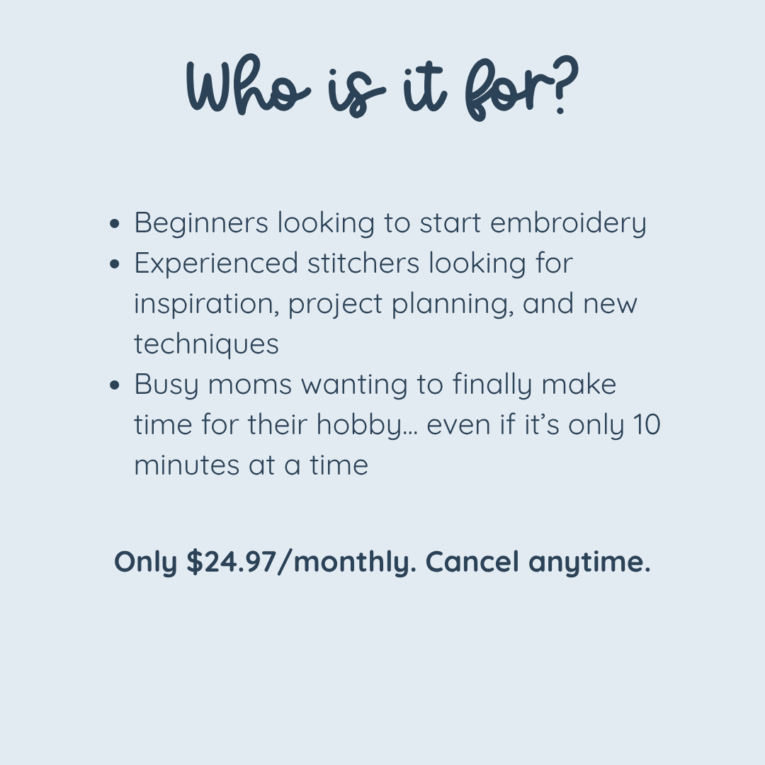 The Stitch Collective: A monthly embroidery club