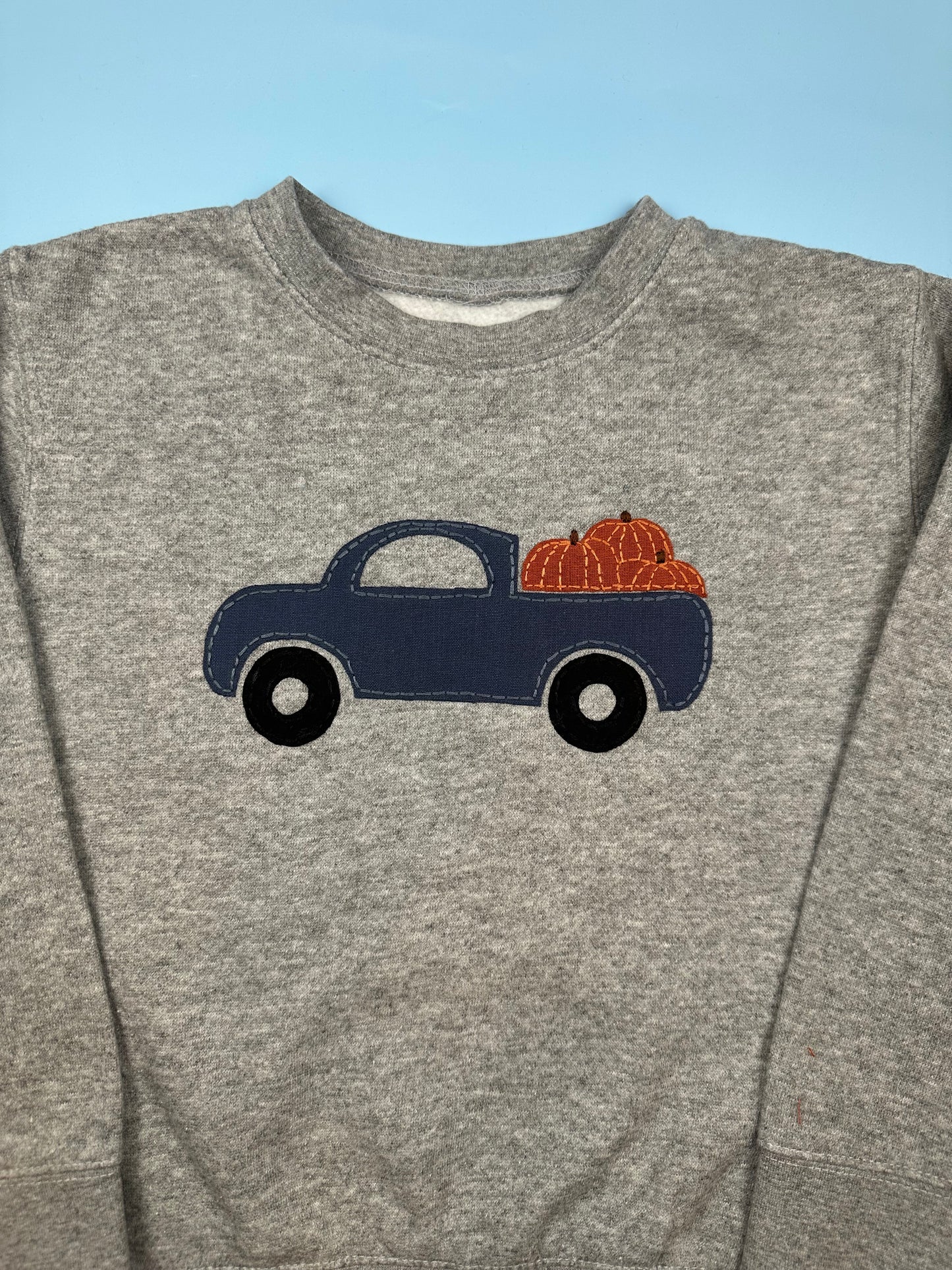 Applique Pumpkin Truck Digital Embroidery Design