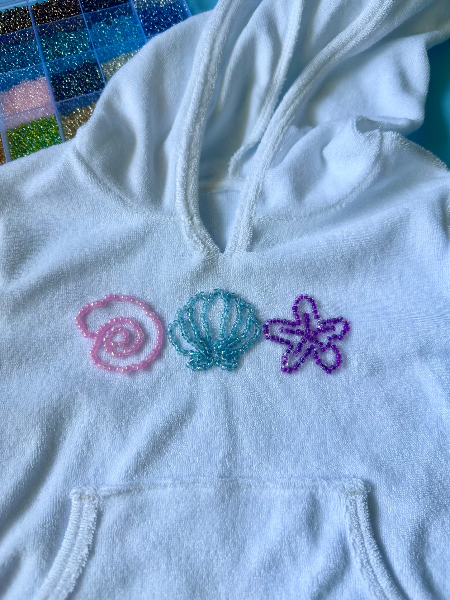 Beaded Shells Digital Embroidery Pattern + Bead Embroidery Tutorial