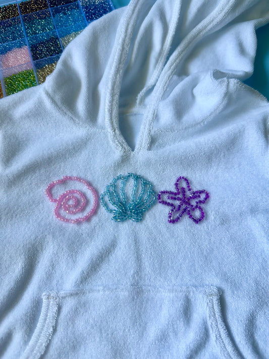 Beaded Shells Digital Embroidery Pattern + Bead Embroidery Tutorial