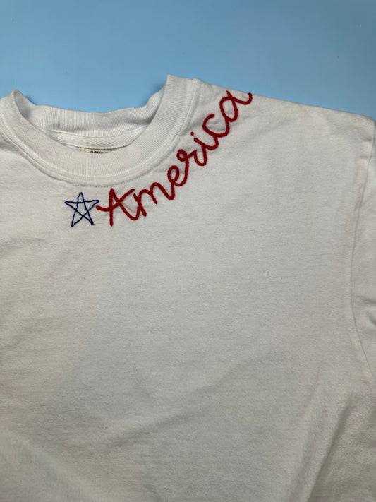 America Neckline Digital Embroidery Pattern