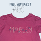 Bow Alphabet Digital Embroidery Design