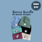 Beanie Embroidery Pattern Bundle | 20 Winter Hat Embroidery Designs