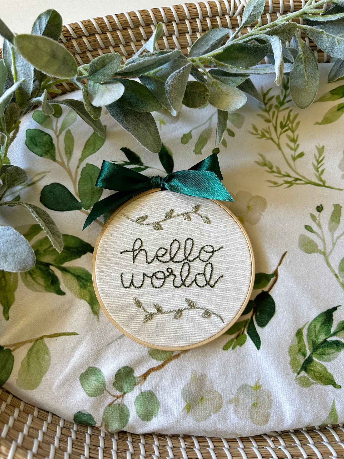 Greenery Monthly Milestone- Digital Embroidery Design