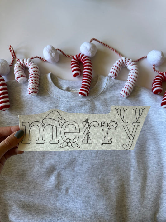 Festive Merry Digital Embroidery Design