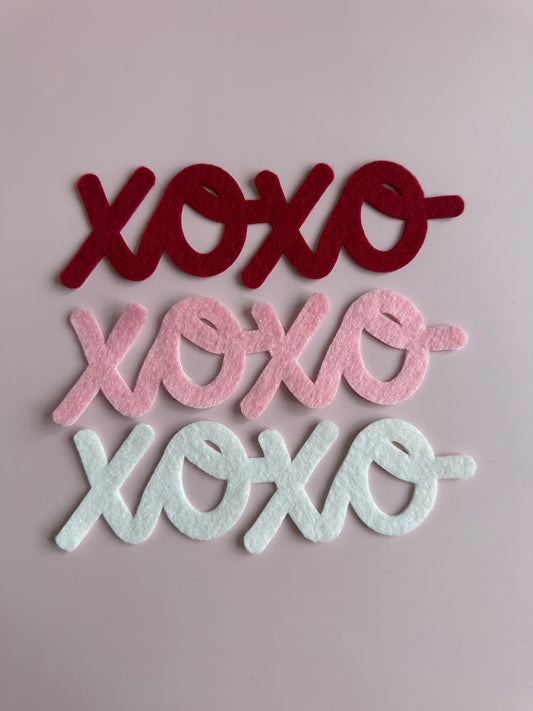 XOXO Felt Applique Cutout