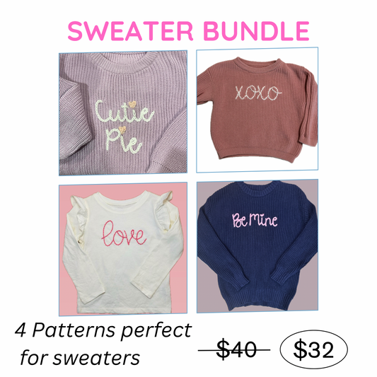 Valentine's Day Sweater Design- Digital Bundle