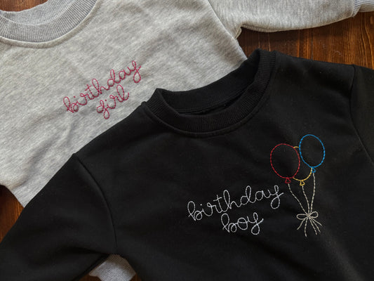 Birthday Girl and Birthday Boy Digital Embroidery Design