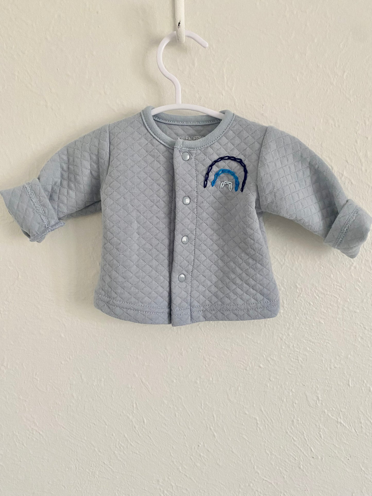 Upcycled Kyle and Deena 0-3 Month Cardigan